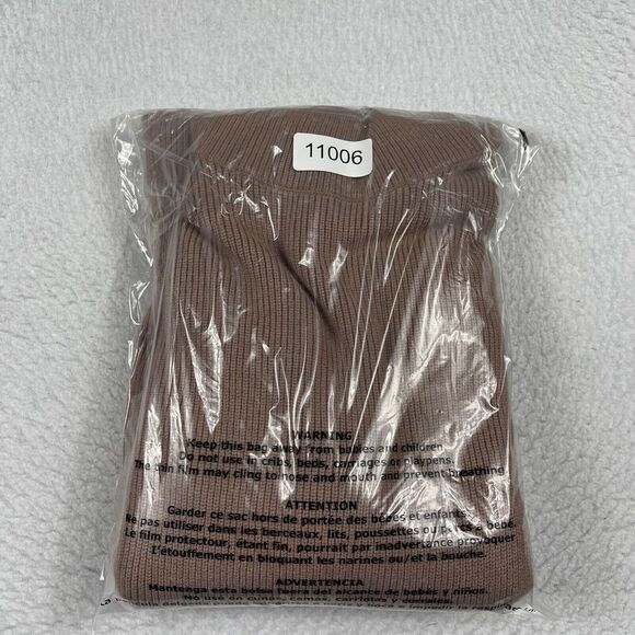 Free People Sweater Womens XS Taupe Turtle Neck Pullover Knit Top Casual Work - Picture 12 of 12